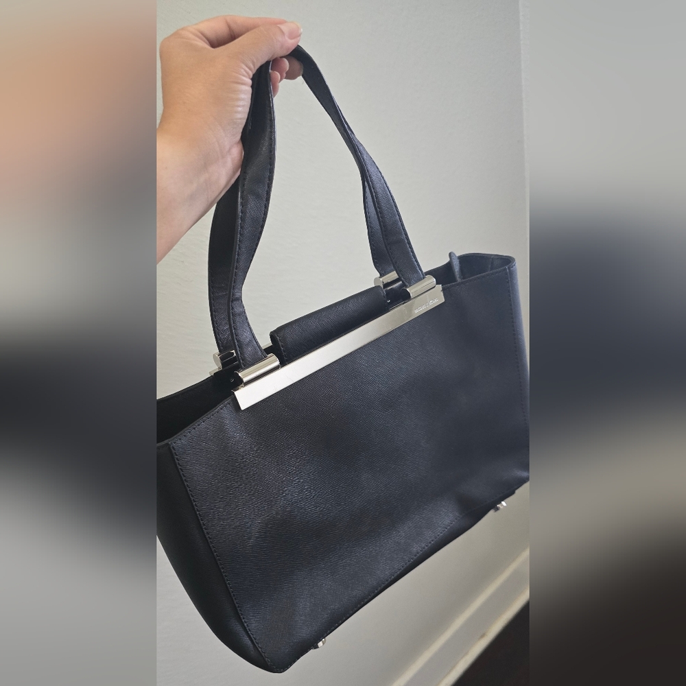 Michael Kors Saffiano handbag w silver hardware